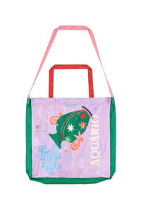 Sac imprimé signe du zodiaque Verseau - Violet
