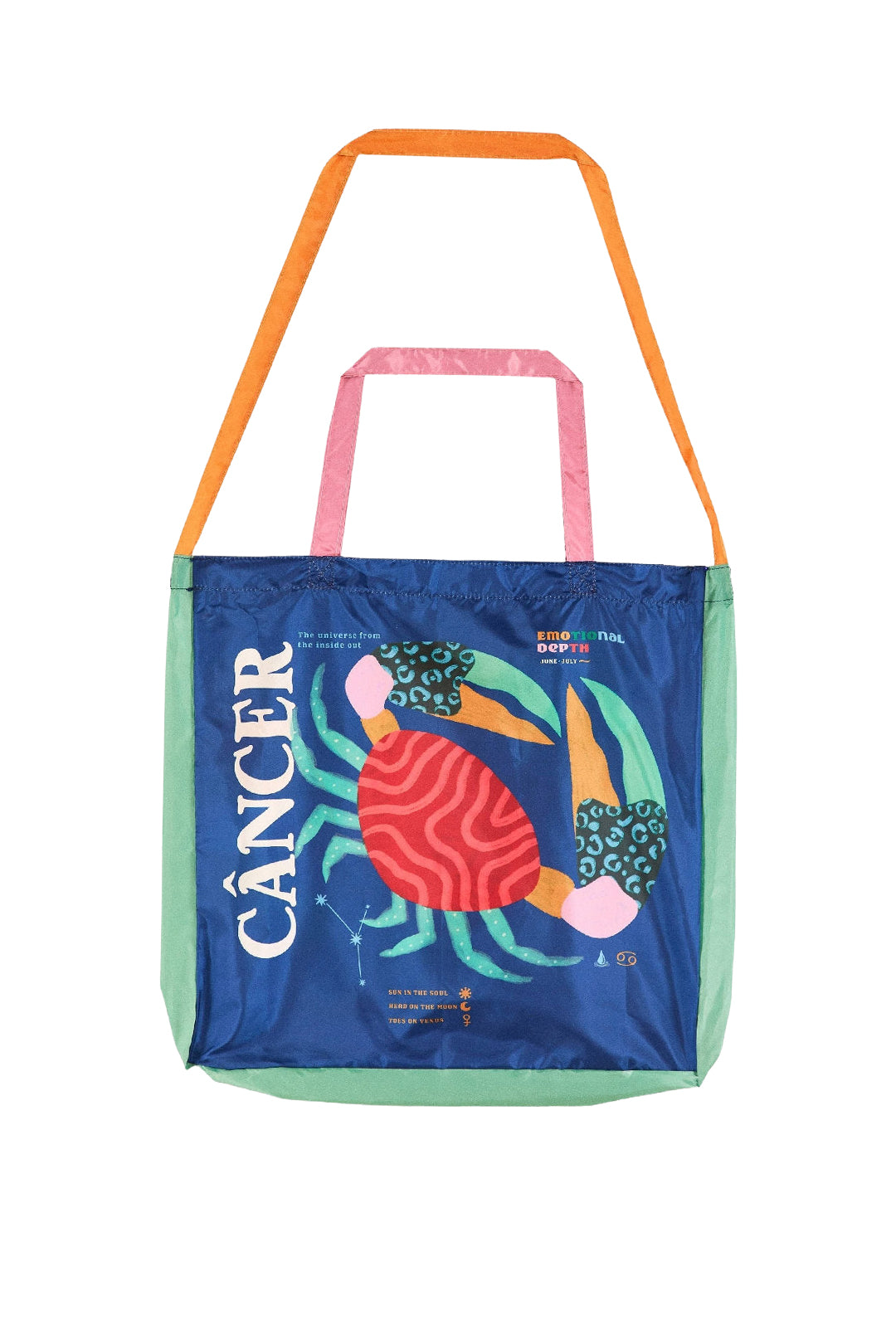 Sac imprimé signe du zodiaque Cancer - Bleu