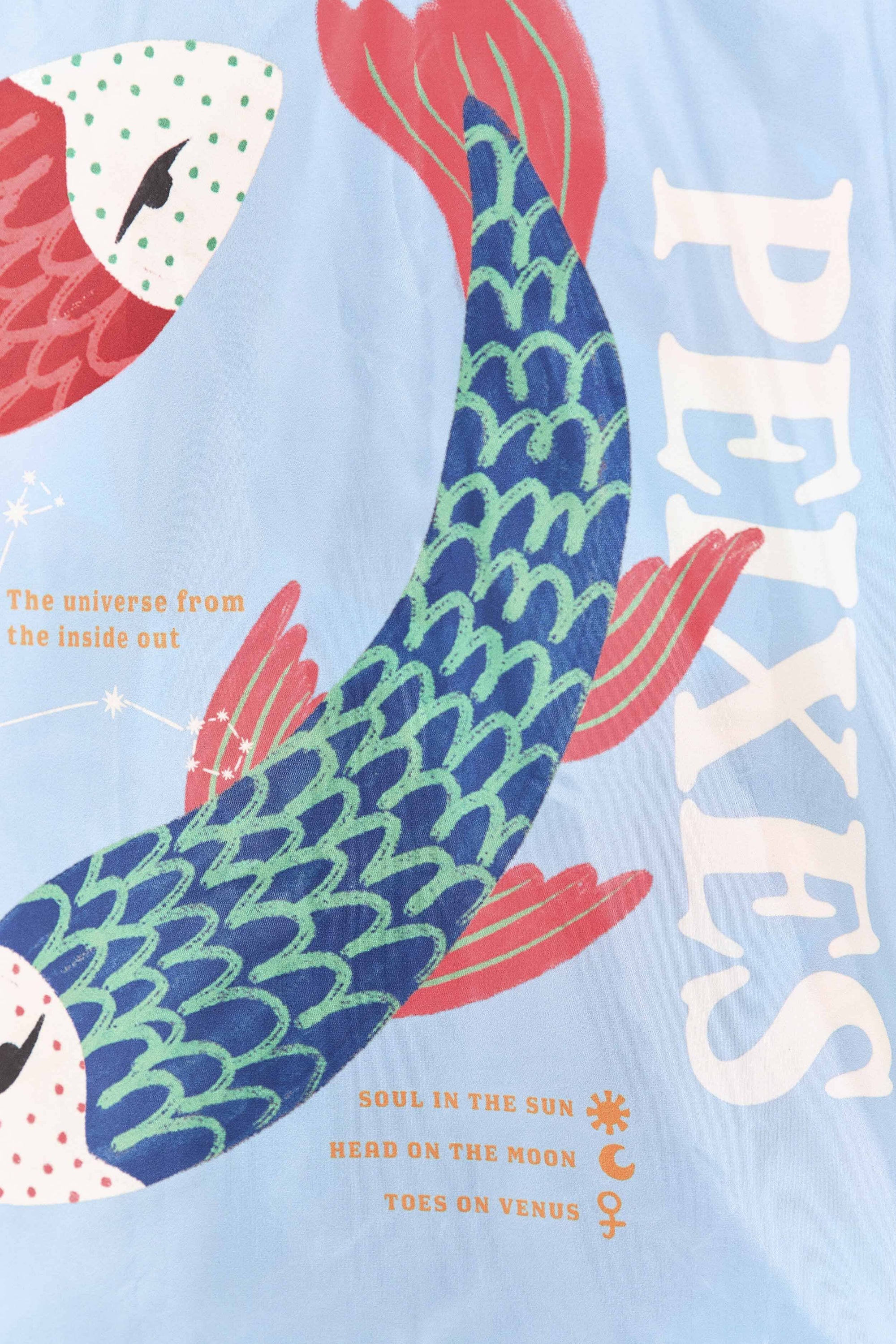 Sac imprimé signe du zodiaque Poisson - Bleu