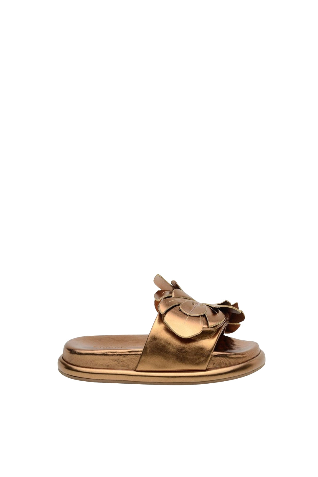 Monstera Anatomical Mules with yoke - Gold