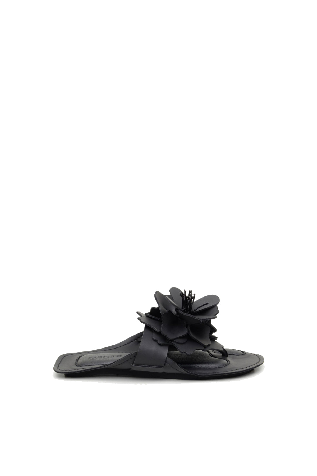 Floral flat sandals - Black