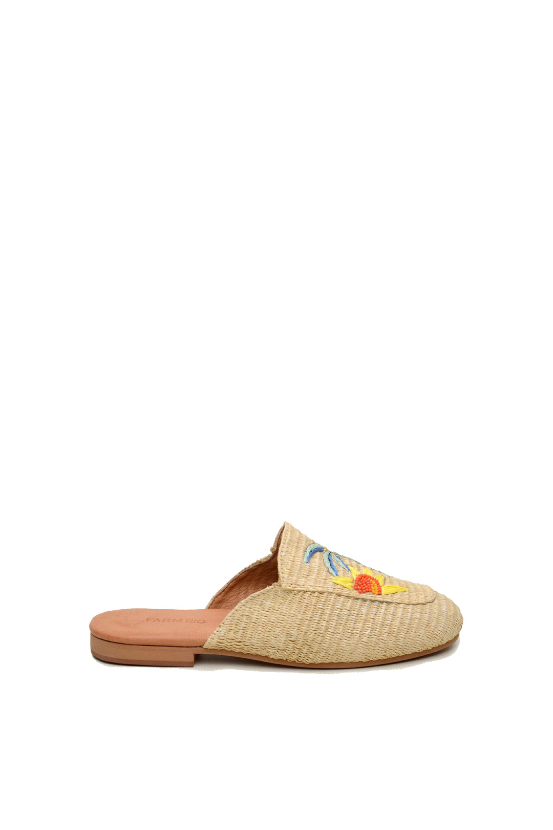 Mules Tropical en raphia - Beige