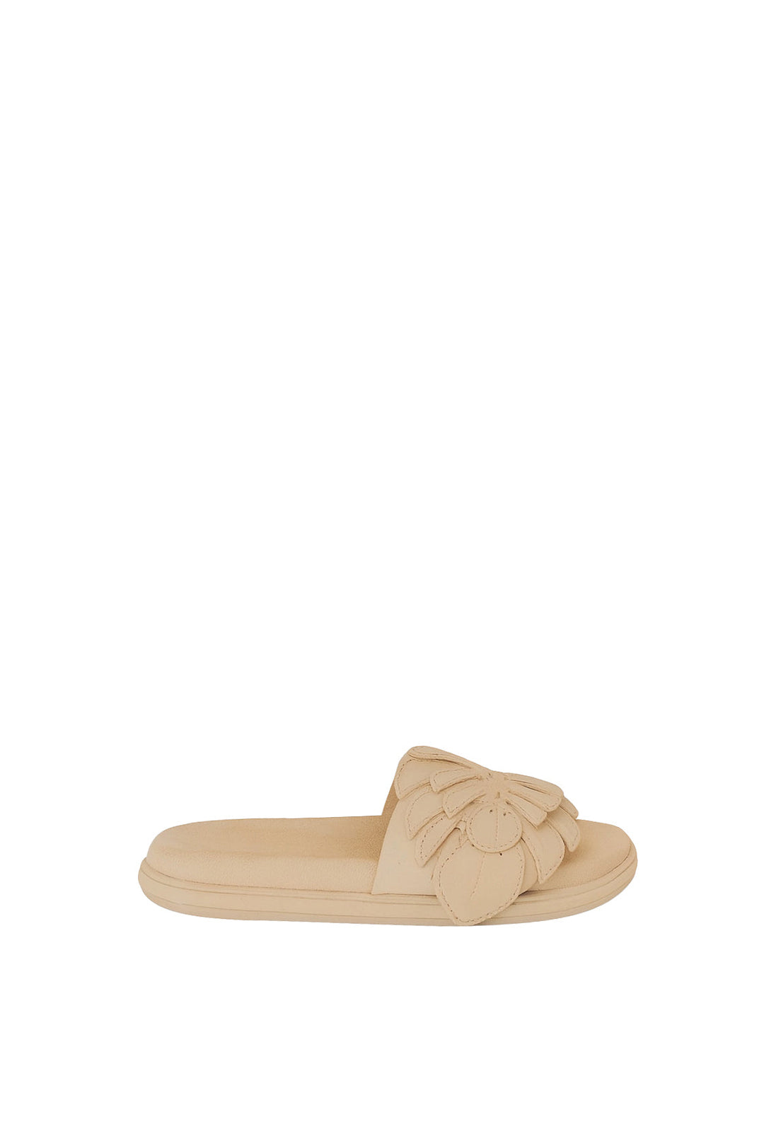 Mules Monstera à empiècement en coton mélangé - Beige
