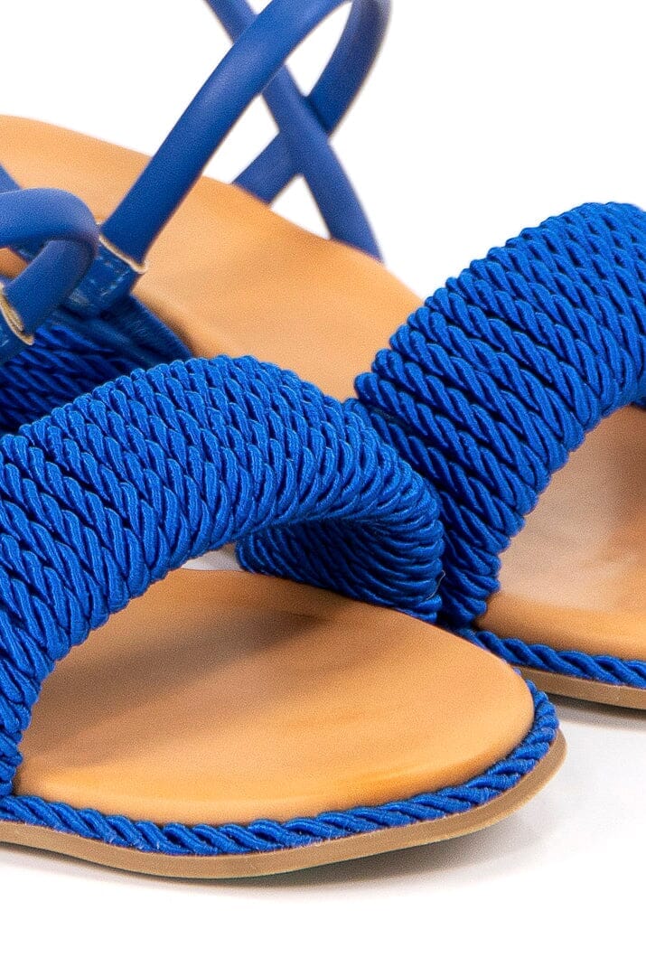 Cotton wedge espadrilles - Blue