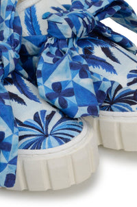 Mules Sweat Rio à nœud en coton - Bleu