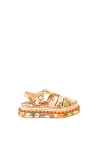 Espadrilles à plateforme Mango Trees en coton - Rose