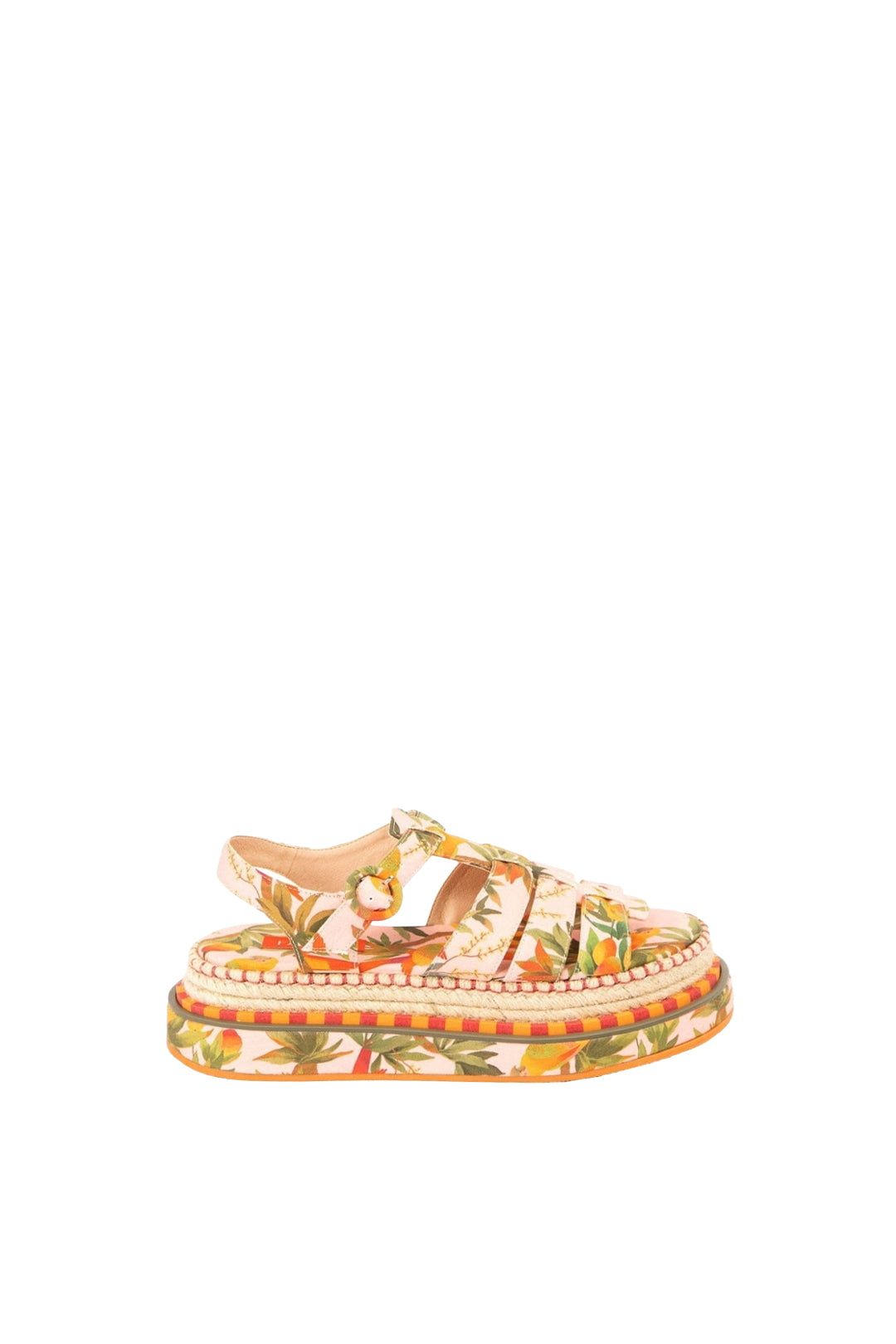 Espadrilles à plateforme Mango Trees en coton - Rose