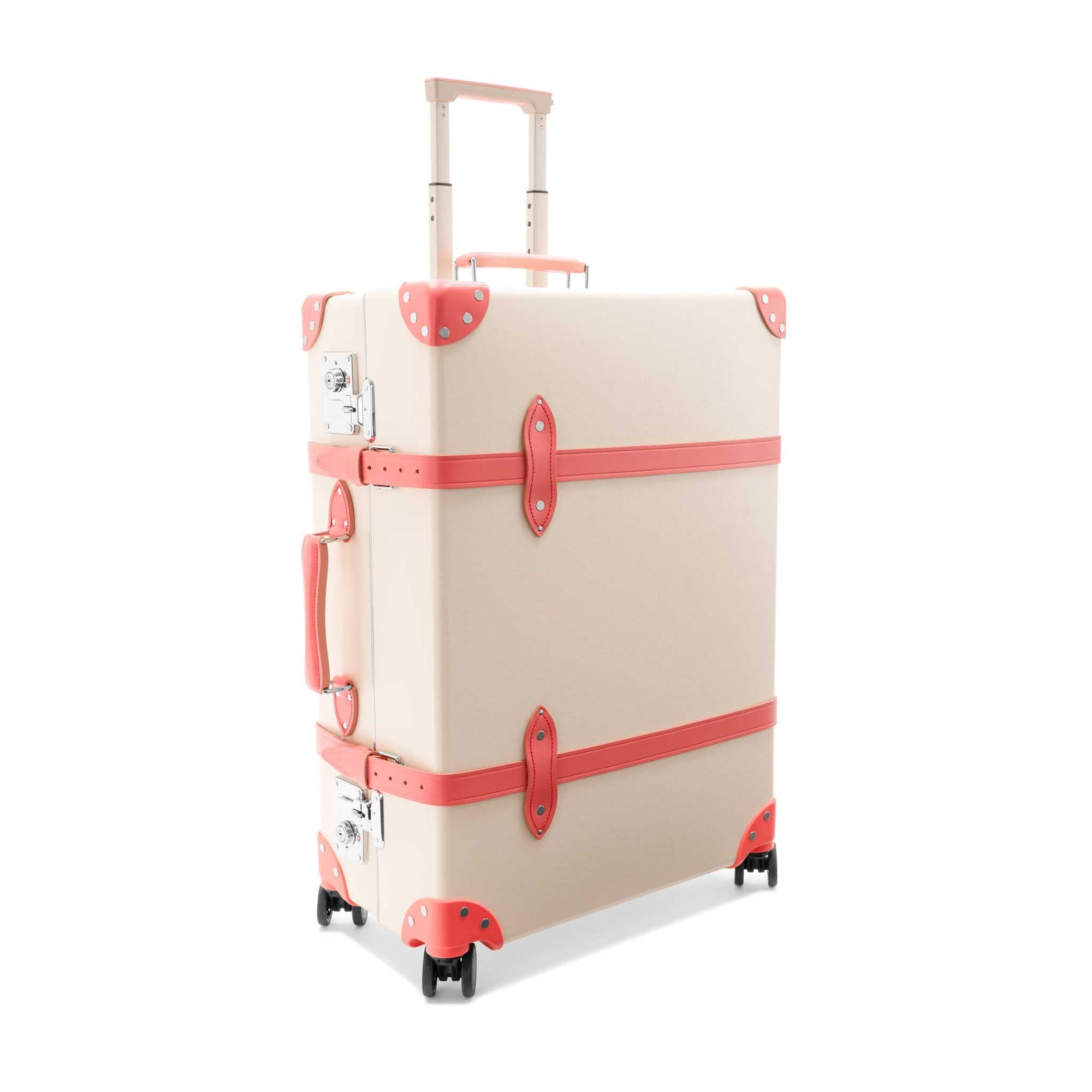 Grand bagage de soute Centenary 4 roues - Ivoire & Flamant rose & Chrome