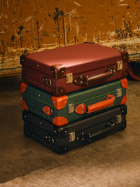Petit porte-documents Crafted - Sherry Red & Marron & Or