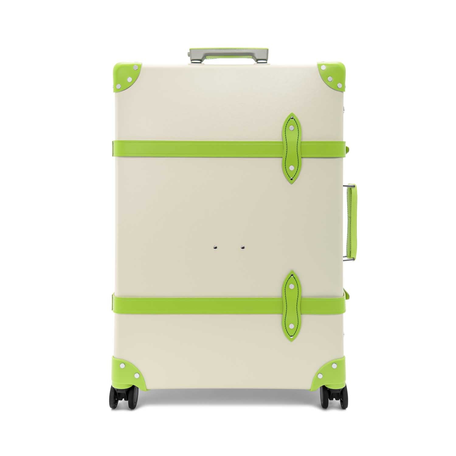 Grand bagage de soute Centenary 4 roues - Ivoire & Vert perroquet & Chrome