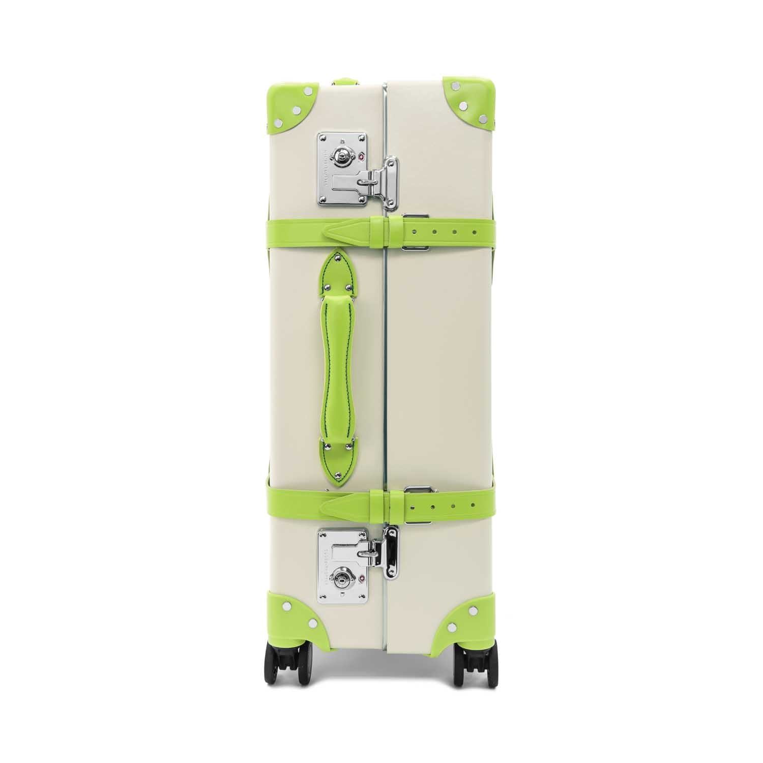 Grand bagage de soute Centenary 4 roues - Ivoire & Vert perroquet & Chrome