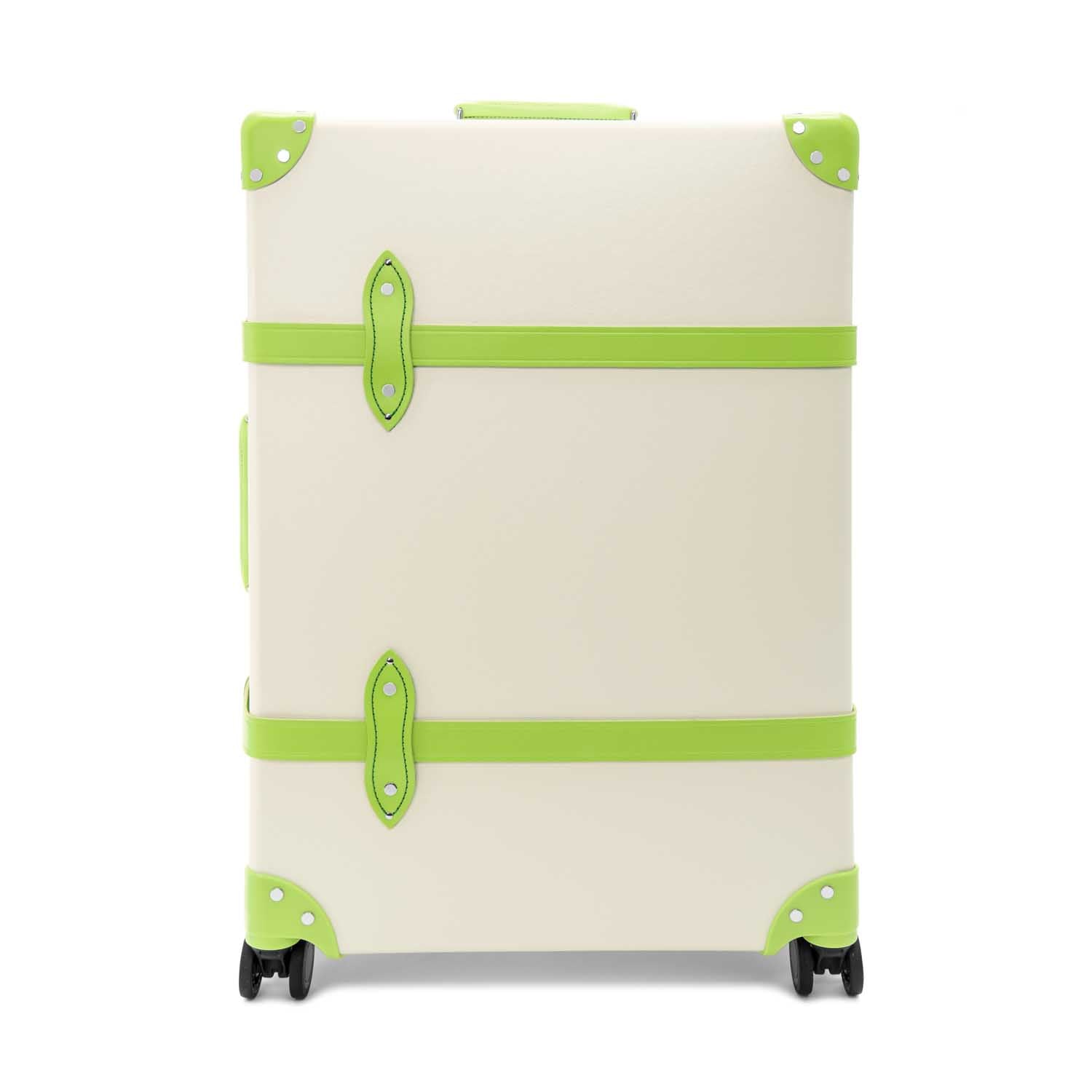 Grand bagage de soute Centenary 4 roues - Ivoire & Vert perroquet & Chrome