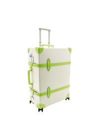 Grande valise soute Centenary 4 roues - Ivoire & Vert & Chrome