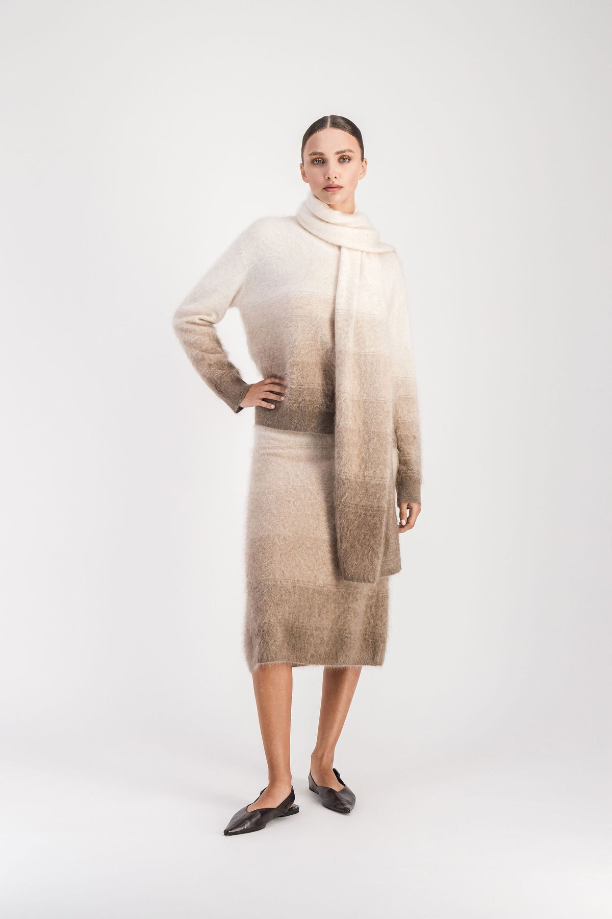 Pull col rond souffle - Taupe Moyen