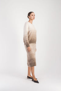 Pull col rond souffle - Taupe Moyen
