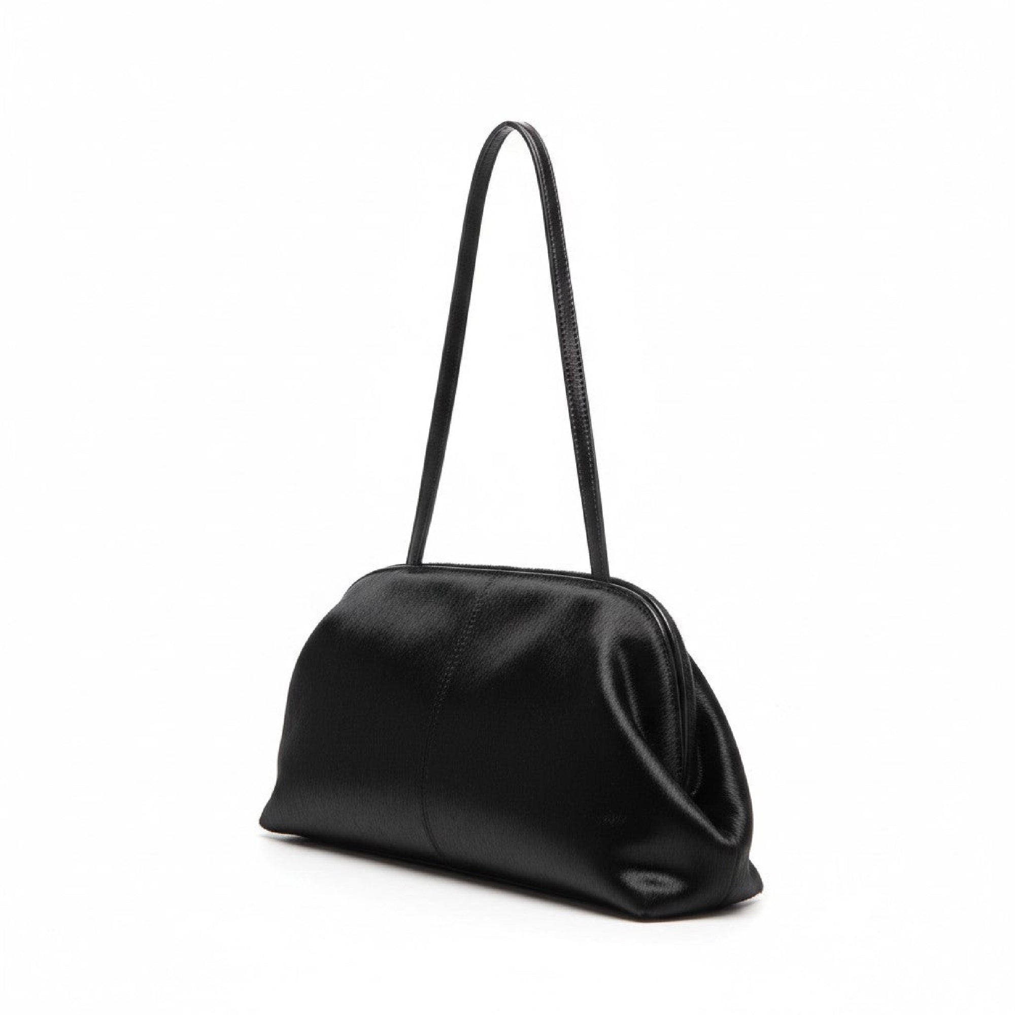 Sac à épaule en velours brillant - Black