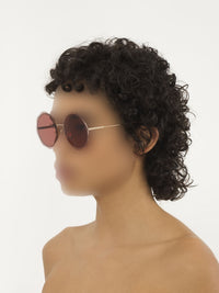 BASEPLUS_Gold & Burgundy SUNGLASSES - Gold & Burgundy