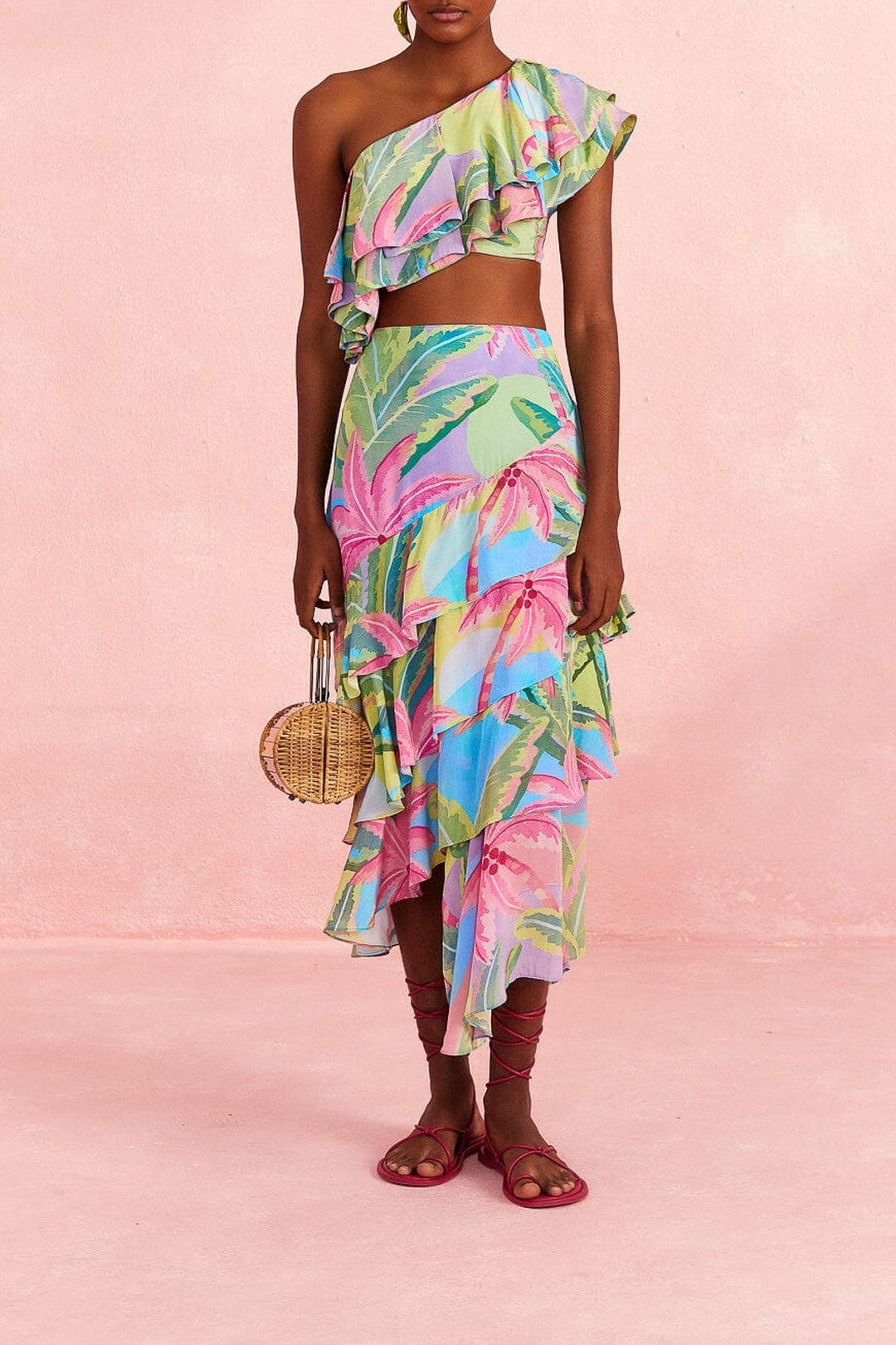 Top court asymétrique Beach Vibe - Multicolore