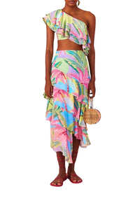 Top court asymétrique Beach Vibe - Multicolore