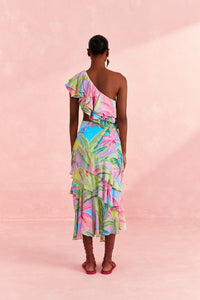 Top court asymétrique Beach Vibe - Multicolore