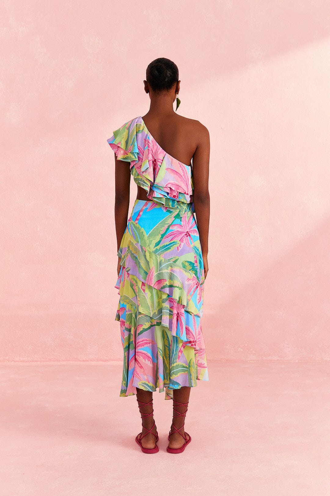 Top court asymétrique Beach Vibe - Multicolore