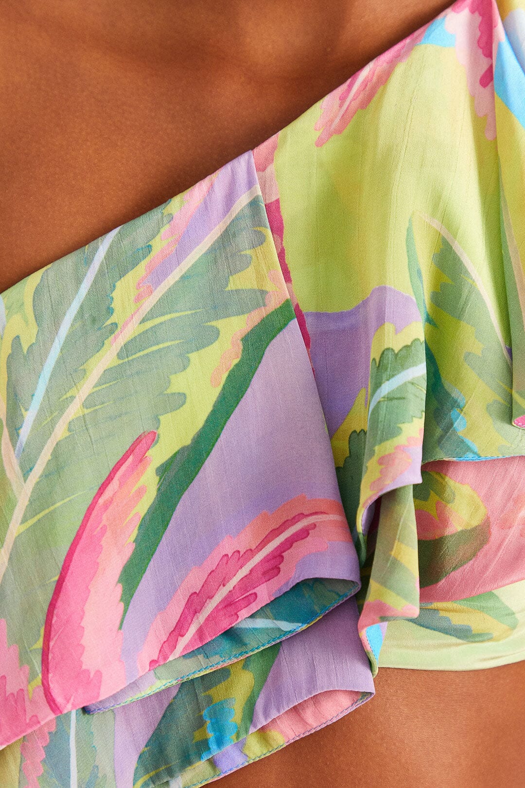 Top court asymétrique Beach Vibe - Multicolore