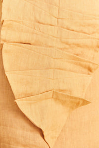 MEDIA OFF LINE_Mini jupe à motif feuilles en lin - Beige
