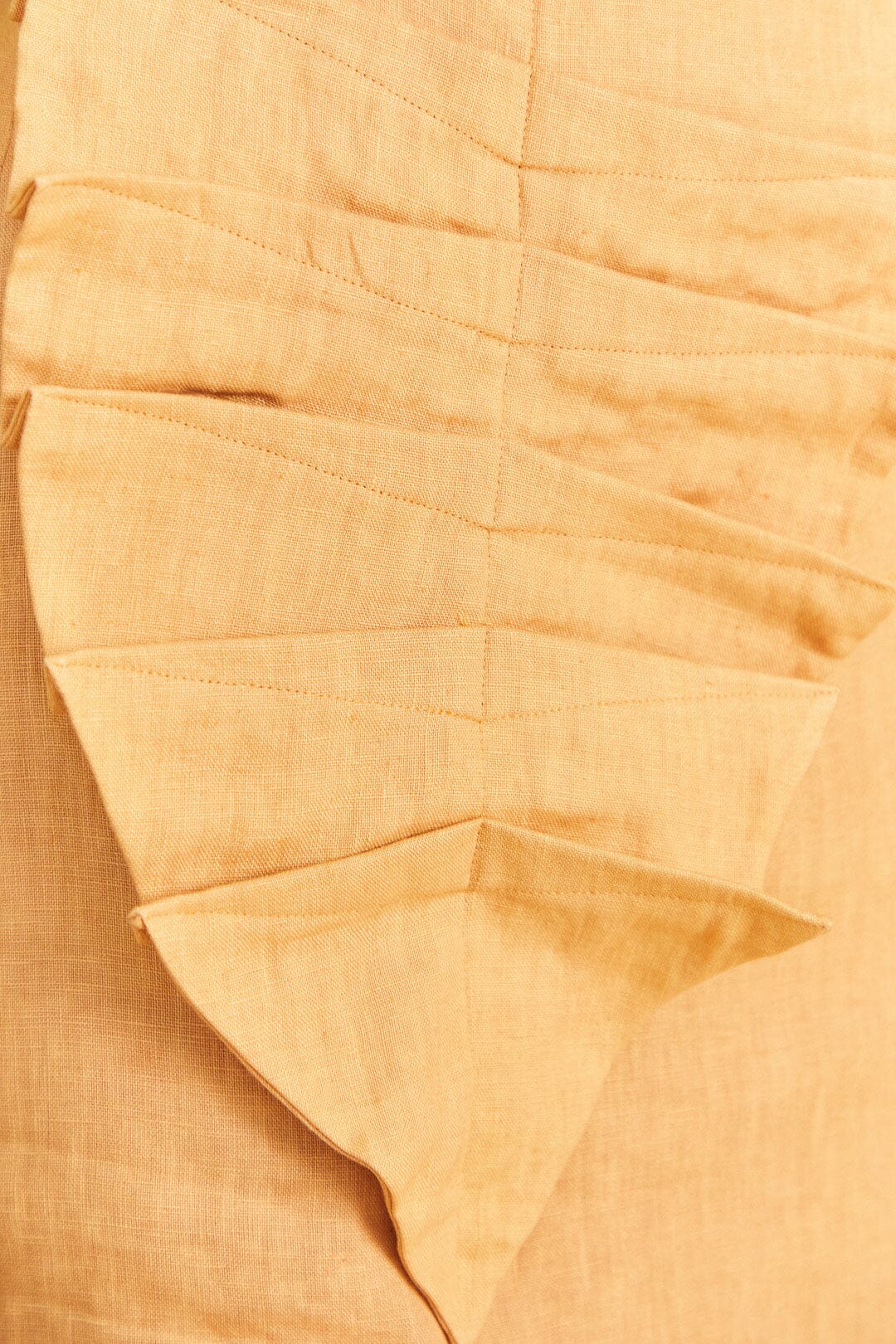 MEDIA OFF LINE_Mini jupe à motif feuilles en lin - Beige
