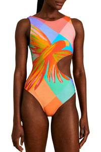 Maillot de bain une pièce Birds - Multicolore