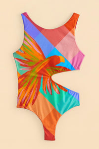 Maillot de bain une pièce Birds - Multicolore