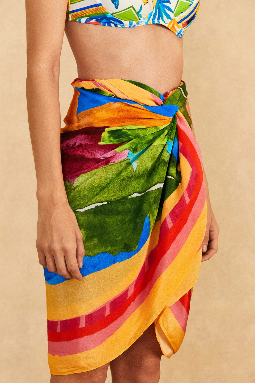 Paréo Bahia à foulards - Multicolore