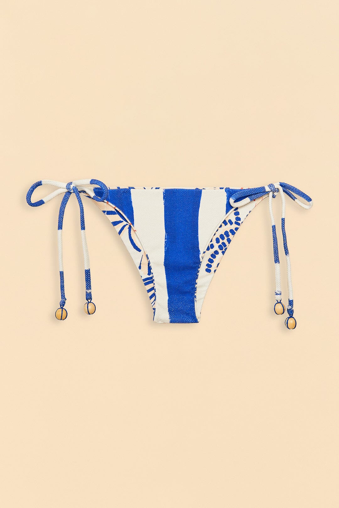 Bas de bikini taille basse noué sur le côté Lobster - Bleu