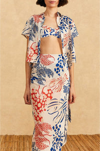 Jupe Lobster en coton - Bleu