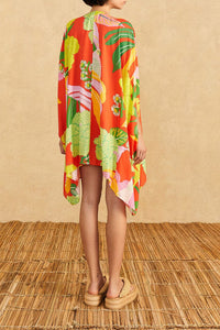 MEDIA OFF LINE_Kimono Neon Floral - Rouge