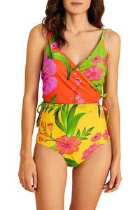 Maillot de bain une pièce Jardin romantique - Multicolore