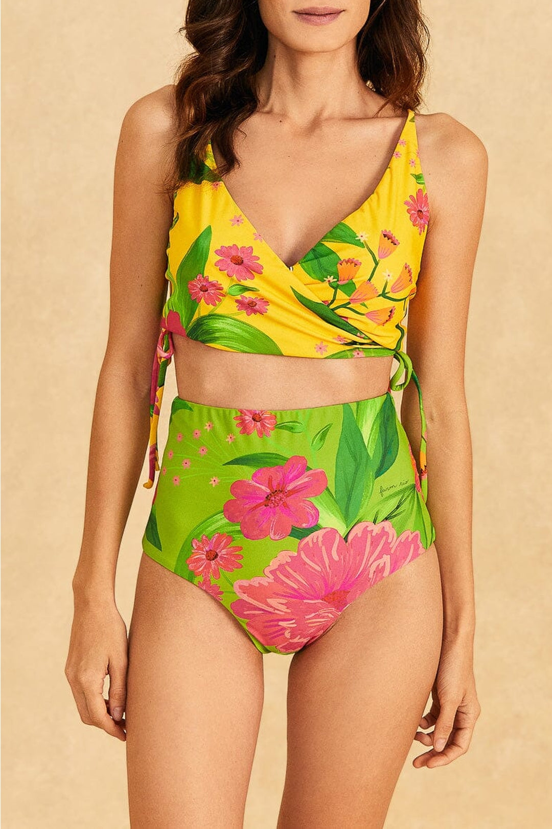 Maillot de bain une pièce Jardin romantique - Multicolore