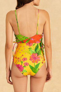 Maillot de bain une pièce Jardin romantique - Multicolore