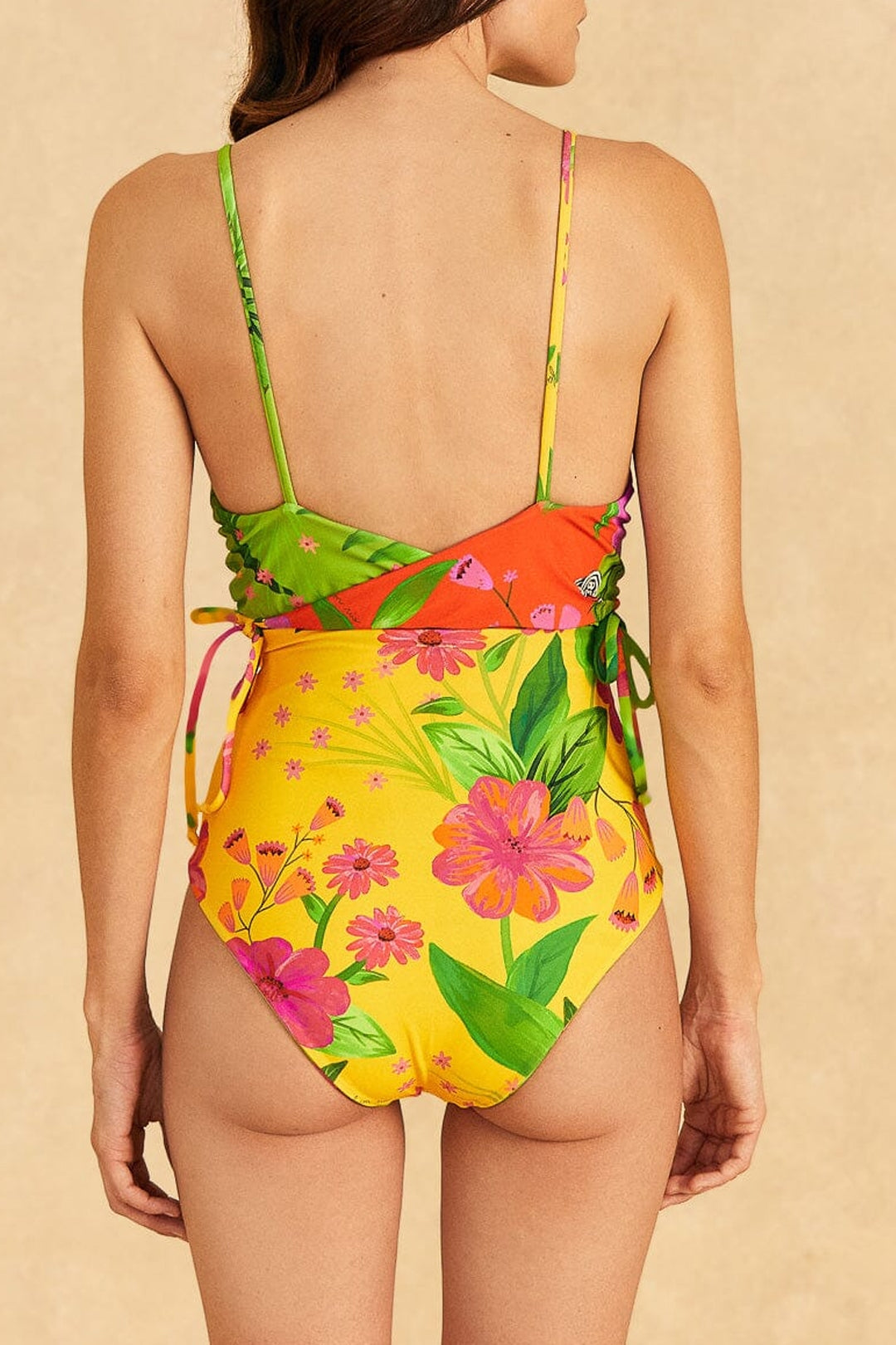 Maillot de bain une pièce Jardin romantique - Multicolore