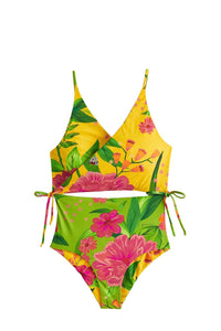 Maillot de bain une pièce Jardin romantique - Multicolore
