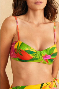 Haut de bikini Jardin romantique - Multicolore