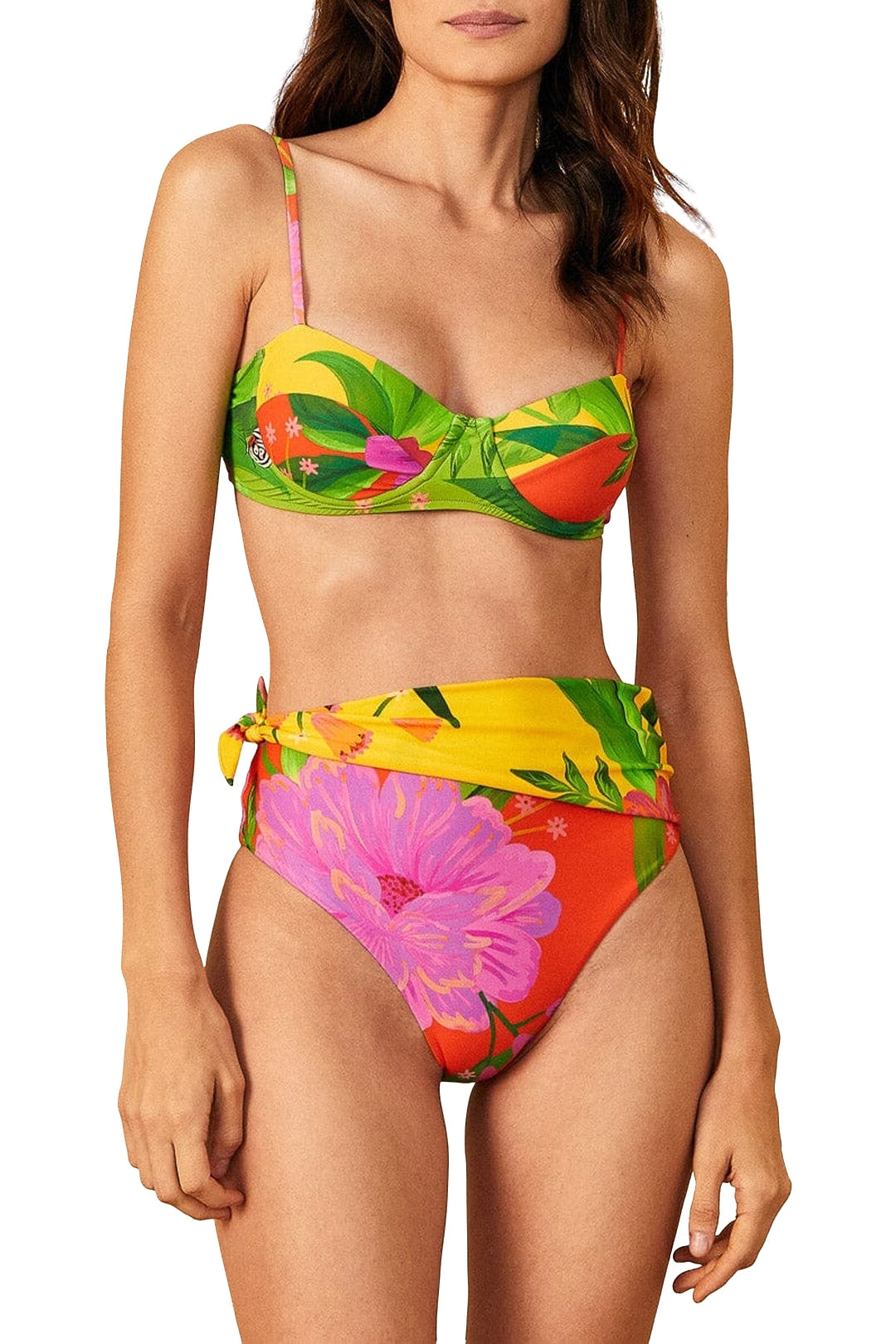 Haut de bikini Jardin romantique - Multicolore