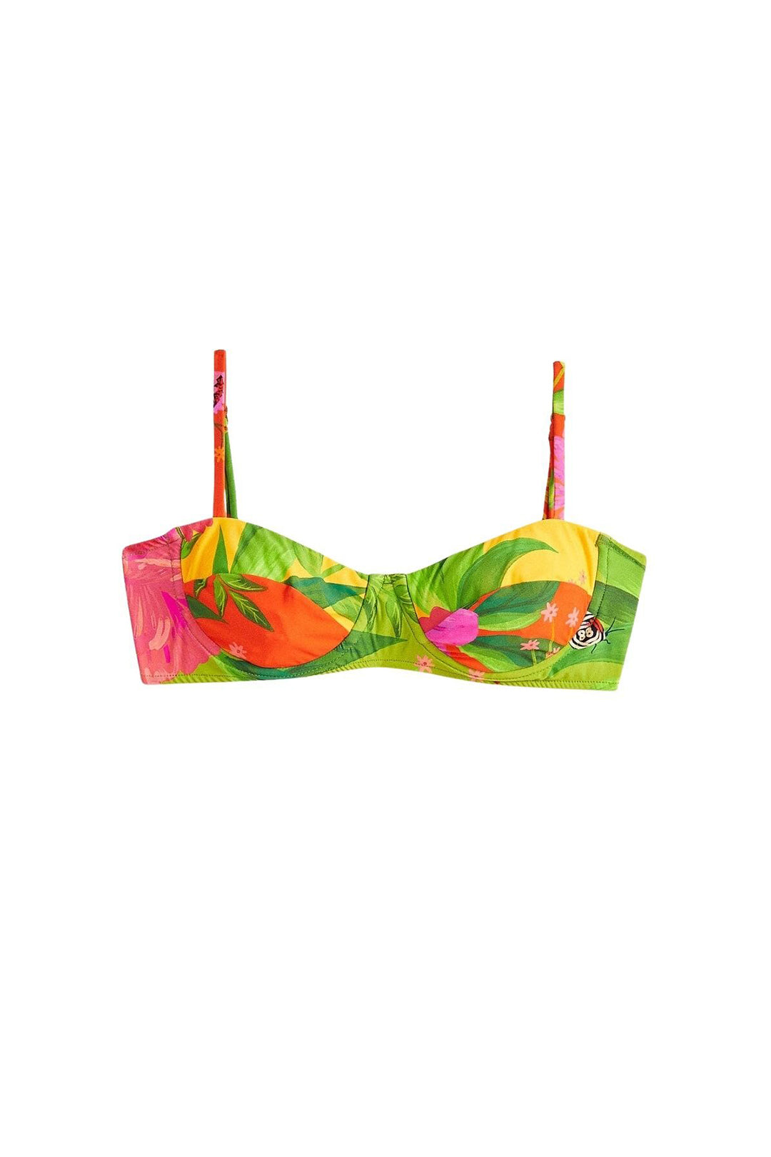 Haut de bikini Jardin romantique - Multicolore