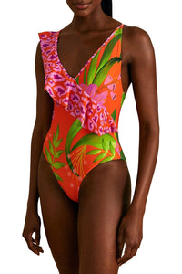MEDIA OFF LINE_Maillot de bain une pièce Jardin romantique - Multicolore
