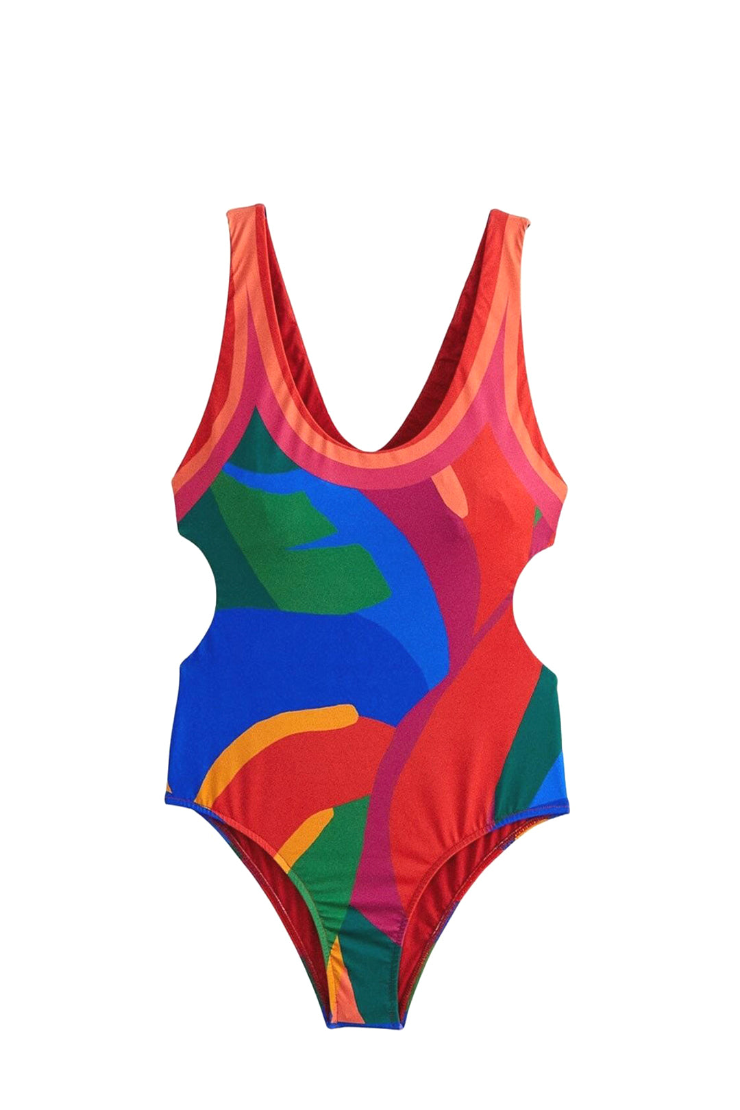 MEDIA OFF LINE_Maillot de bain une pièce Colorful Leaves - Orange