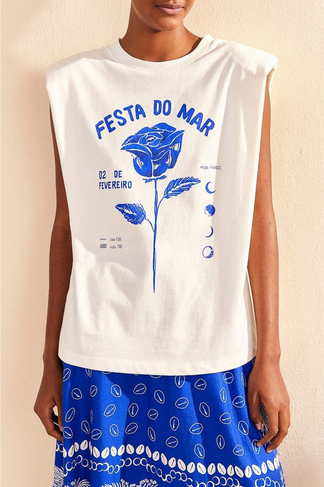T-shirt Festa Do Mar en coton - Blanc