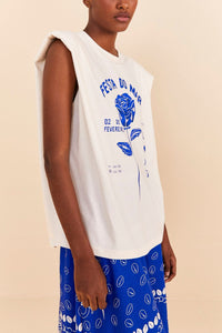 T-shirt Festa Do Mar en coton - Blanc