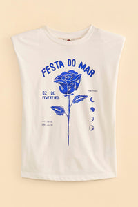 T-shirt Festa Do Mar en coton - Blanc