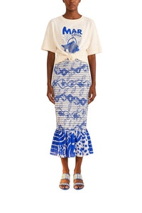 T-shirt Mar da Bahia en coton - Blanc