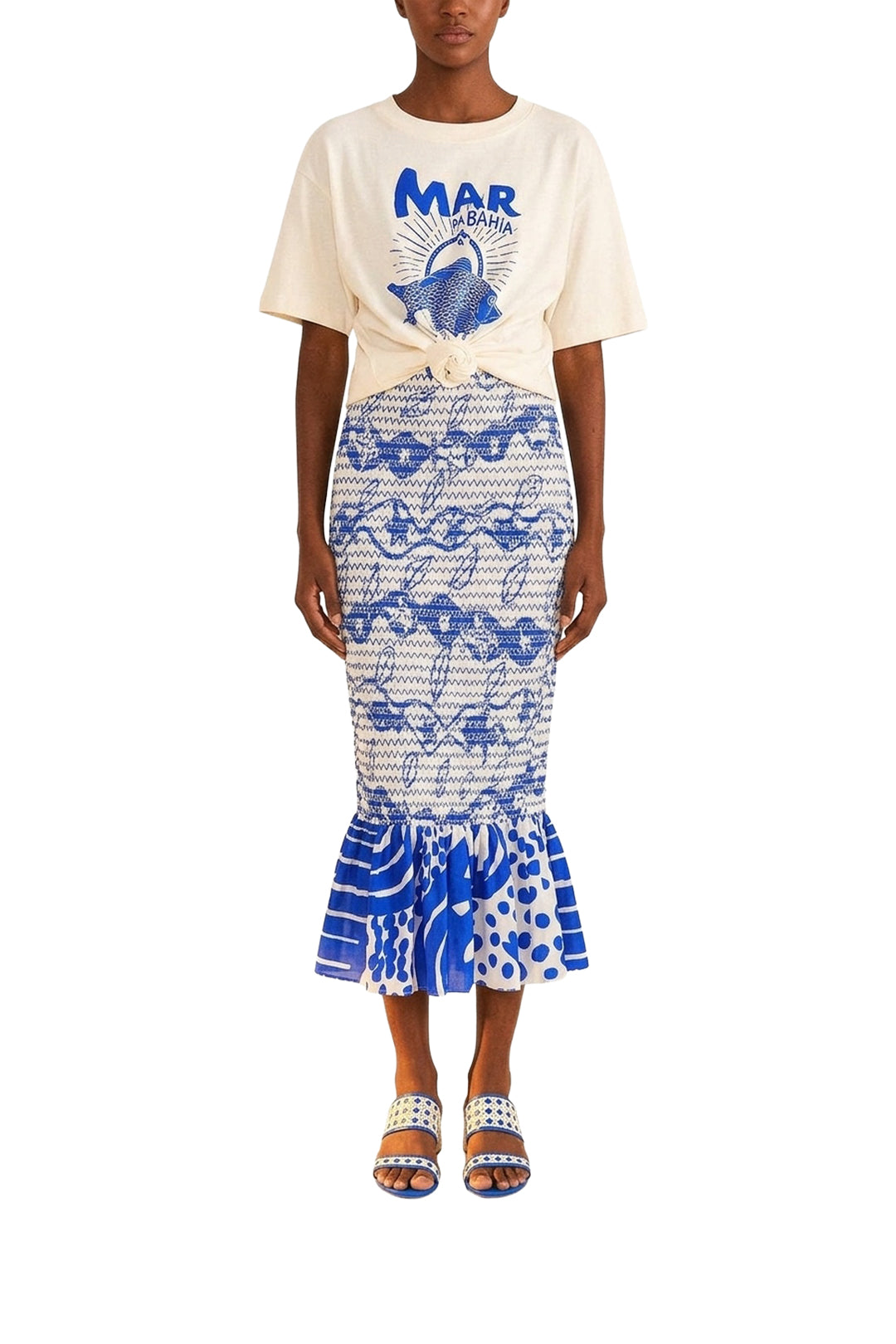 T-shirt Mar da Bahia en coton - Blanc