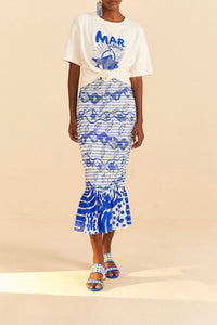 T-shirt Mar da Bahia en coton - Blanc